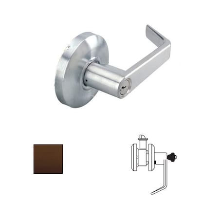 Cal-Royal Design Exit Lock Lever Lock, 2-3/4 Backset, ASA Strike, Schlage C Keyway, US10B Dark Bronze SL80-10B